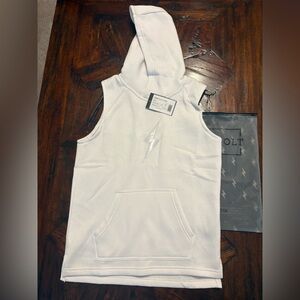 Bolt Kids White Sleeveless Hoodie Youth XL